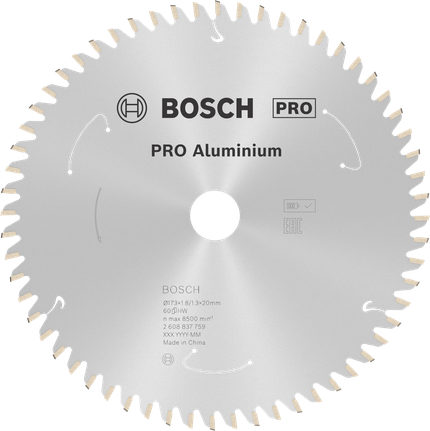 Bosch PRO aluminijasti akumulatorski krožni žagin list, 60 zob.