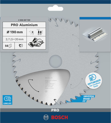 Bosch PRO aluminijast krožni žagin list 190 mm.