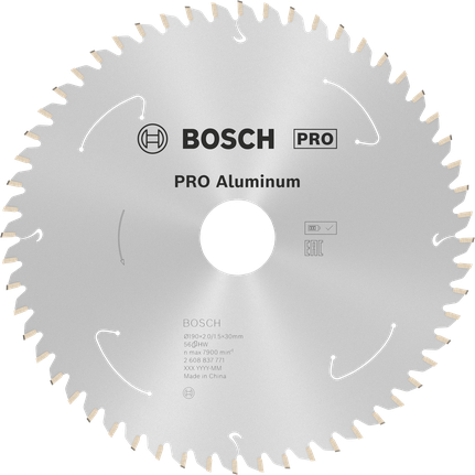 Bosch PRO aluminijasti krožni žagin list, 190 mm, 56 zob.