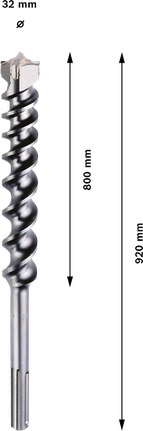 Sveder za naravni kamen Bosch PRO SDS max-9, premer 32 mm.