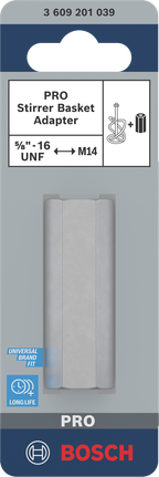Adapter za mešalno košaro Bosch PRO z M14 na 5/8″.