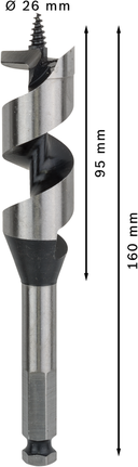Bosch PRO sveder za les 26 mm z dolžino 160 mm.