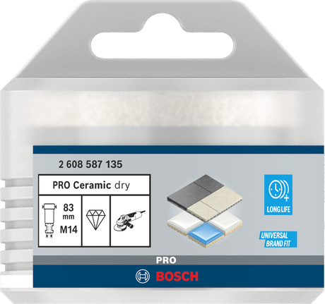 Bosch PRO keramični suhi rezalnik 83 × 35 × 14 mm.