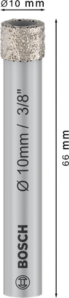 Bosch PRO keramični suhi sveder 10 x 66 mm.