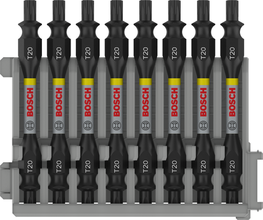 Komplet dvostranskih udarnih nastavkov Bosch PRO T20, 65 mm.