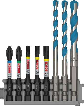 Bosch PRO Impact komplet z multikonstrukcijskimi svedri, 8-delni.