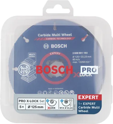 Bosch PRO X-LOCK rezalni komplet 125×1×22,23 mm.