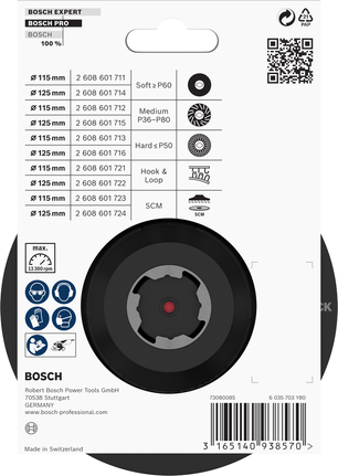 Bosch PRO podporna plošča X-Lock 115 mm.