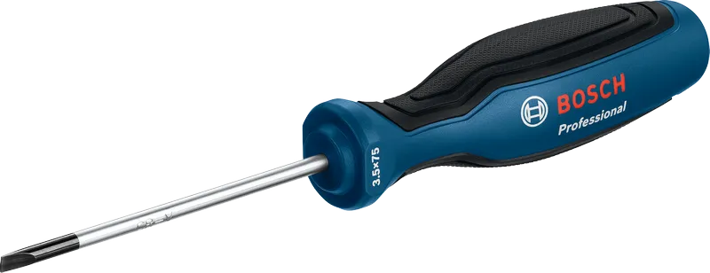 Bosch ploski izvijač 3,5 x 75 mm z ergonomskim ročajem.