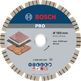 Bosch PRO Stone diamantni disk 180 mm za rezanje kamna.