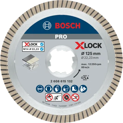 Diamantna plošča Bosch PRO Ceramic X-Lock 125 mm za rezanje ploščic.