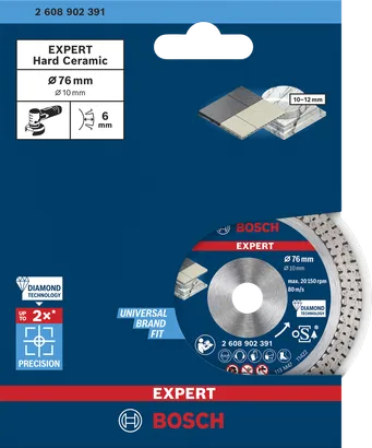 Bosch diamantna rezalna plošča 76 mm za trdo keramiko.