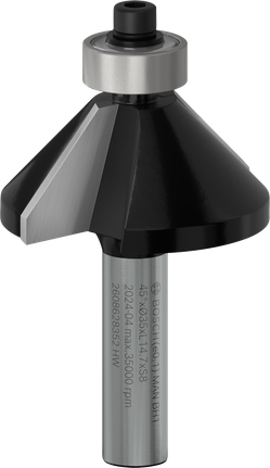 Bosch PRO rezkar s posnetim robom 45°, vpenjalo 8 mm.