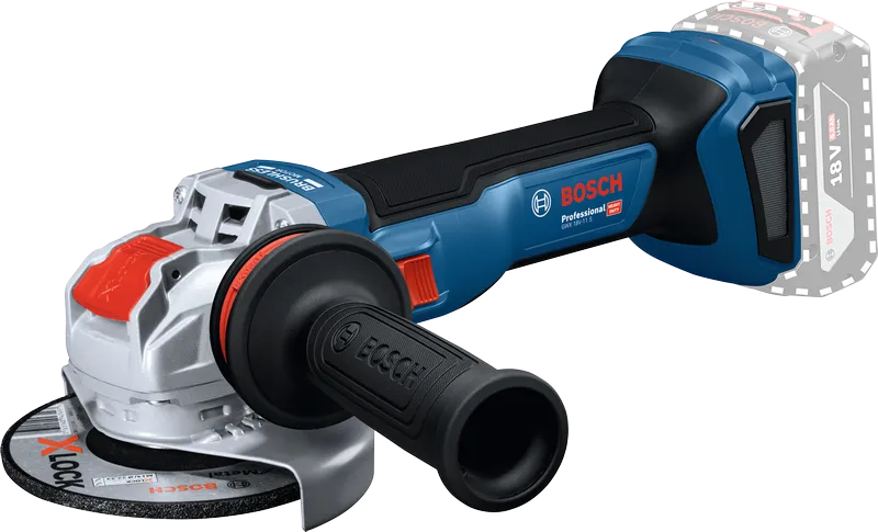 Akumulatorski kotni brusilnik Bosch GWX 18V-11 S, sistem X-LOCK.