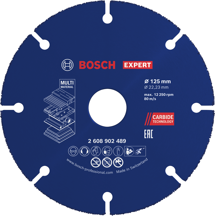 Bosch EXPERT večnamenski karbidni rezalni disk 125 mm.