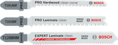 Bosch PRO komplet listov za vbodno žago za laminat za čisto rezanje.