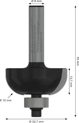 Bosch PRO rezkar Cove R10, vpenjalo 8 mm.