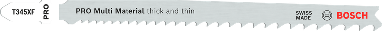 List za vbodno žago Bosch PRO Multi Material T345XF za debele in tanke reze.