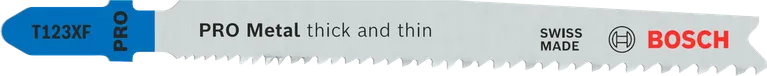 List za vbodno žago Bosch PRO Metal T123XF za debele in tanke dele.