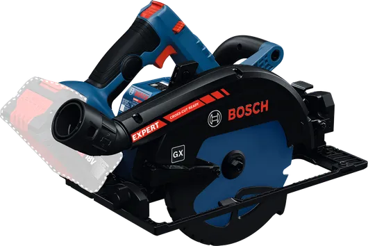 Bosch akumulatorska krožna žaga EXKS18V-68GX s stranskim ročajem.