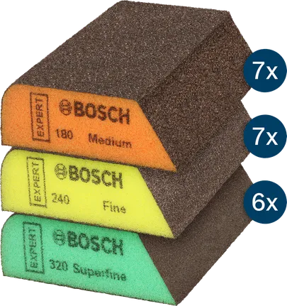 Brusilne gobice Bosch EXPERT S470 Combi Block, srednje fine in super fine.