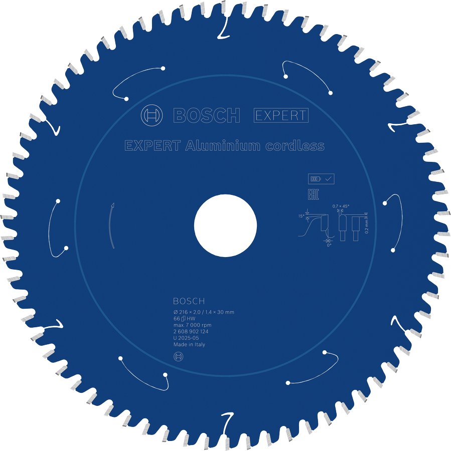 Bosch EXPERT akumulatorski list krožne žage za aluminij 216 mm.