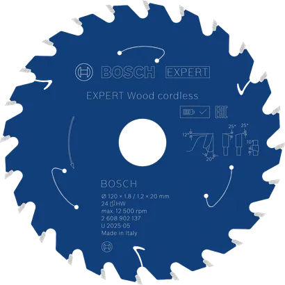 Bosch EXPERT list za akumulatorsko krožno žago za les, 24 zob.