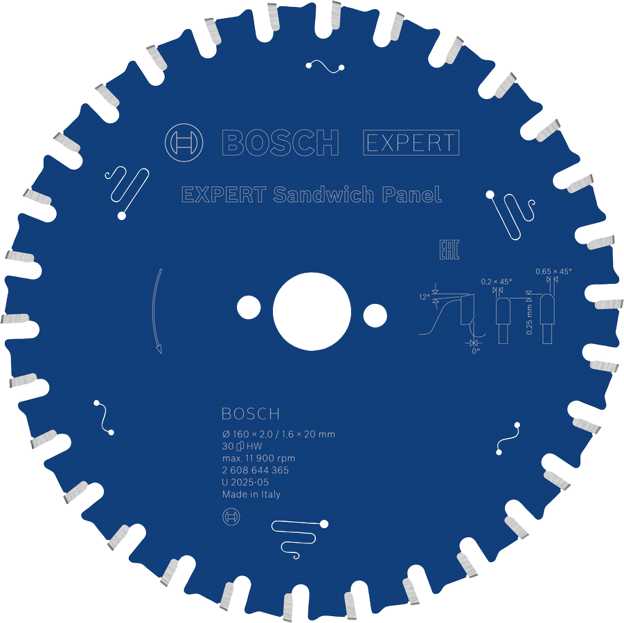 Bosch EXPERT krožni žagin list za sendvič plošče, 160 mm.