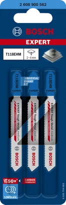Listi za vbodno žago Bosch EXPERT Tough Metal T118EHM, karbidni.