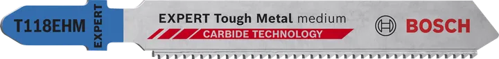 List za vbodno žago Bosch EXPERT Tough Metal T118EHM s karbidnimi zobmi.