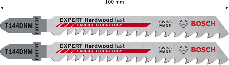 List za vbodno žago Bosch EXPERT Hardwood Fast T144DHM iz karbidne kovine.
