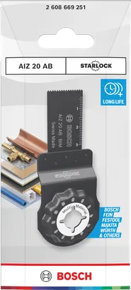 Bosch Starlock rezilo za večnamensko rezanje 20 × 30 mm.