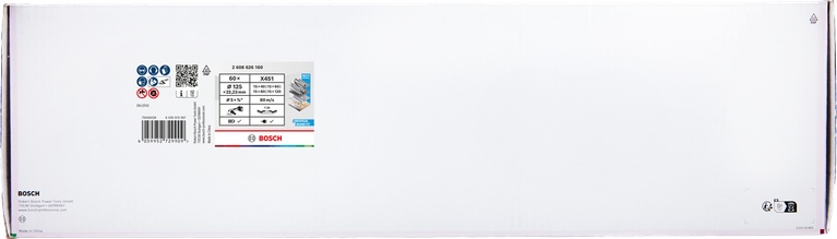 Bosch X451 komplet lamelnih brusnih plošč 125 mm G40-120, 60-delna škatla.