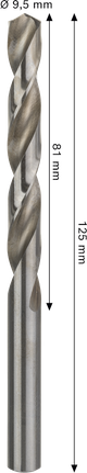 Bosch PRO Metal HSS-G spiralni sveder 9,5 x 125 mm.