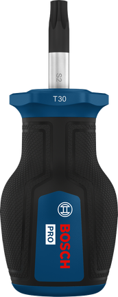 Bosch PRO kratki izvijač TX30 s kompaktnim ročajem.