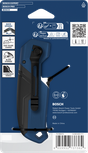Zložljivi nož Bosch z rezilom iz jekla SK5 in hitrim odpiranjem.