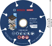 Bosch EXPERT diamantni rezalni disk za kovino 105 mm za večnamenske materiale.