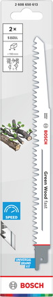 List za sabljasto žago Bosch Green Wood fast S1531L HCS, 2 kosa.