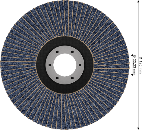 Lamelni disk Bosch PRO X571, kotni 125 mm G120.