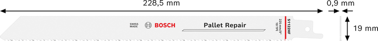 Bosch bimetalni žagin list za popravilo palet S1122HF, 225 mm.