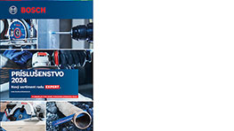 Katalóg Bosch Professional 2024 s nástrojmi a príslušenstvom na modrom pozadí.