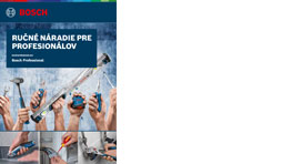 Kniha Bosch s nástrojmi pre profesionálov, ukazuje rôzne náradia a ich použitie.