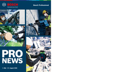 Obrázok obsahuje reklamný materiál Bosch Professional s viacerými pracovnými scénami, vrátane použitia nástrojov.