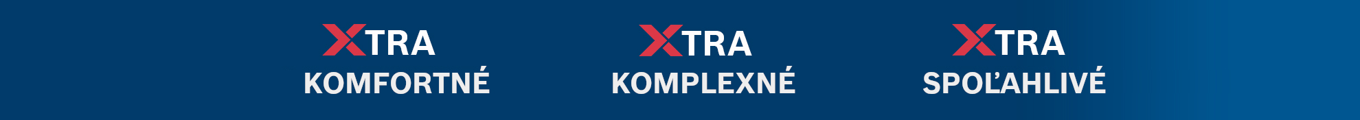 Modré logo Bosch Professional s textom XTRA Komfortné, Komplexné, Spolahlivé.