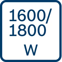 Menovitý príkon 1 600/1 800 W 