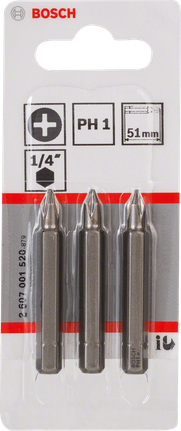 Sada skrutkovacích bitov Bosch PH1 Extra Hard 51 mm.