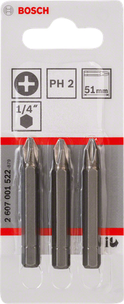 Sada skrutkovacích bitov Bosch PH2 Extra Hard, 51 mm.