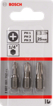 Sada skrutkovacích bitov Bosch PH 25 mm, 3 kusy.