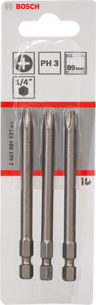 Sada 3 skrutkovacích bitov Bosch PH3 89 mm.
