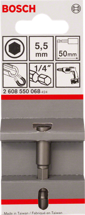 Šesťhranný kľúč Bosch 5,5 mm 1/4", 50 mm.